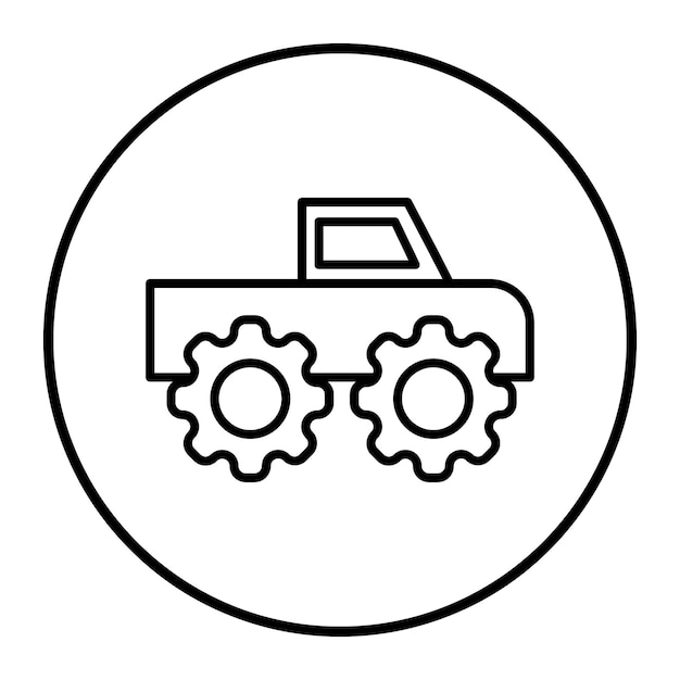 Ilustración vectorial de automóviles de Bigfoot