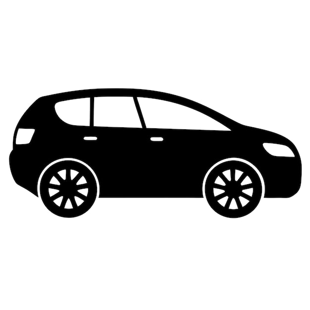 Ilustración vectorial de automóviles diseño de silueta 27