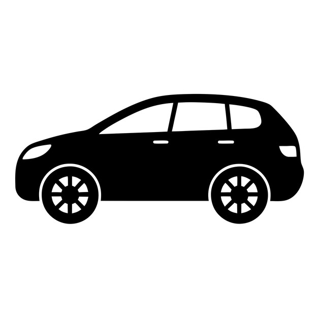 Ilustración vectorial de automóviles diseño de silueta 28