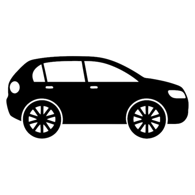 Ilustración vectorial de automóviles diseño de silueta 8