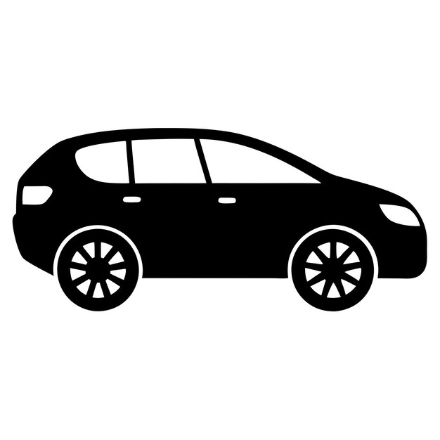 Ilustración vectorial de automóviles diseño de silueta 9