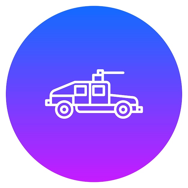 Ilustración vectorial de automóviles del ejército