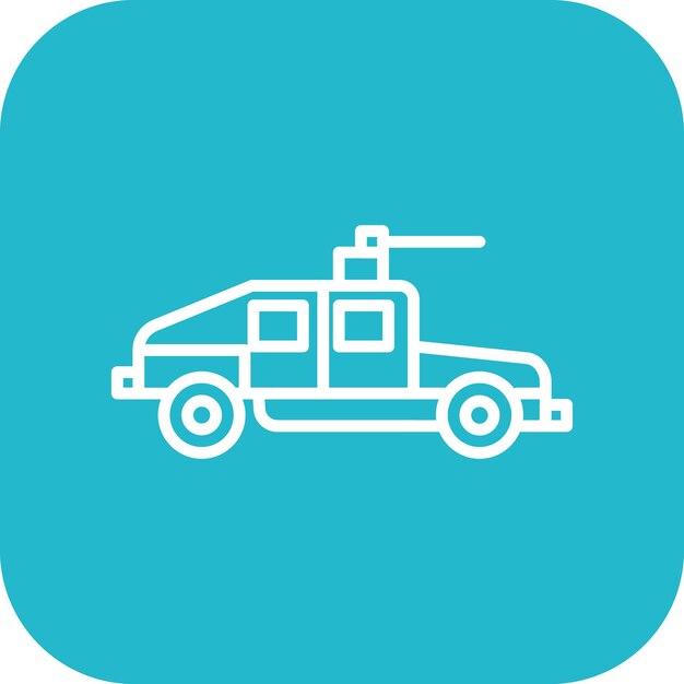 Ilustración vectorial de automóviles del ejército
