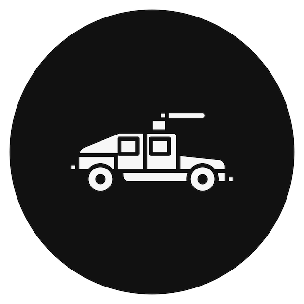 Ilustración vectorial de automóviles del ejército