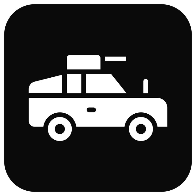 Ilustración vectorial de automóviles del ejército