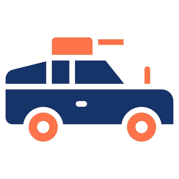 Ilustración vectorial de automóviles del ejército