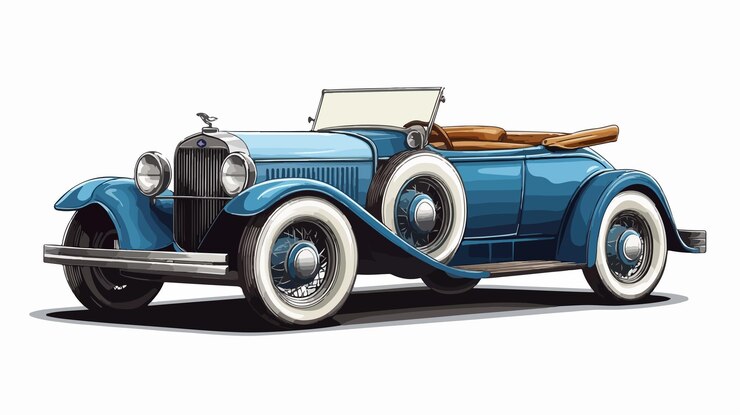 Vector ilustración vectorial de automóviles roadster antiguos para proyectos de diseño clipart de automóviles clásicos