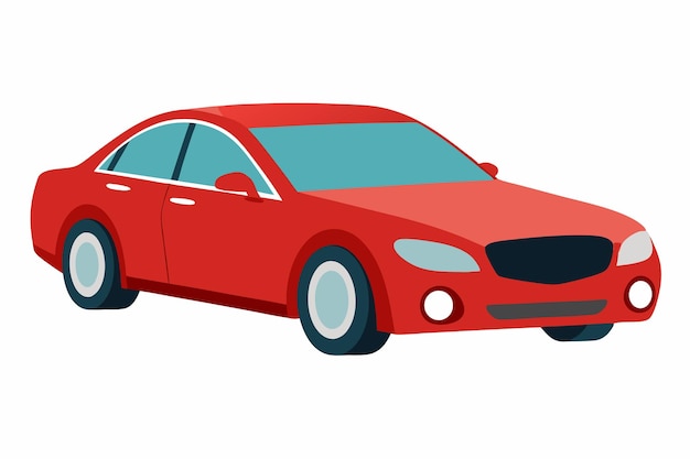 Ilustración vectorial de automóviles sobre un fondo blanco