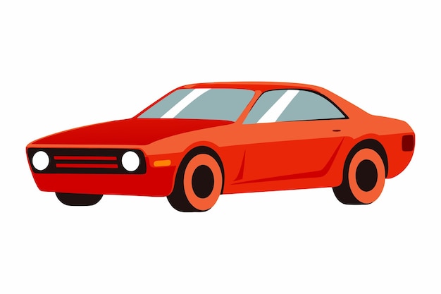 Ilustración vectorial de automóviles sobre un fondo blanco