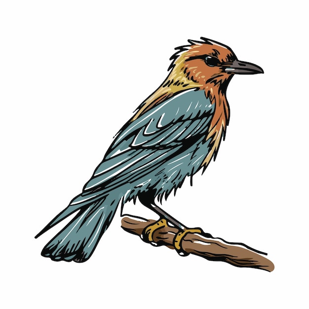 Ilustración vectorial de las aves