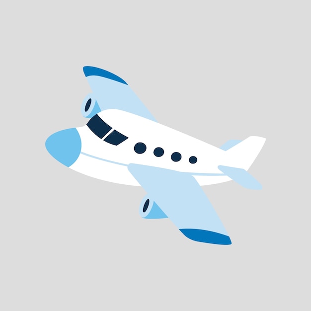 Ilustración vectorial de aviones de dibujos animados