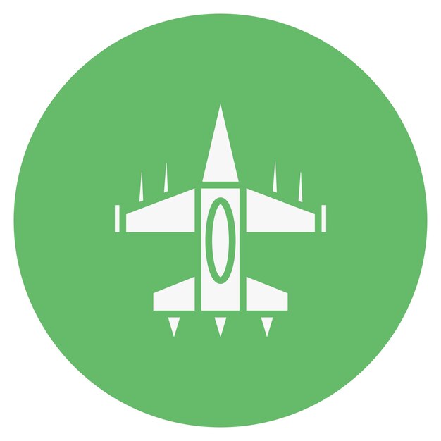 Ilustración vectorial de aviones del ejército