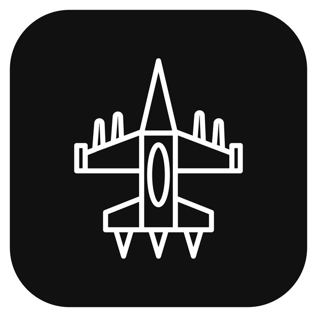 Ilustración vectorial de aviones del ejército