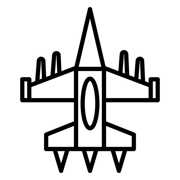 Ilustración vectorial de aviones del ejército