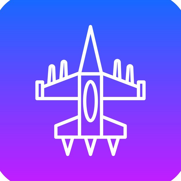 Ilustración vectorial de aviones del ejército