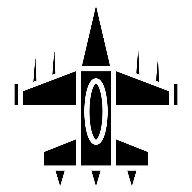 Ilustración vectorial de aviones del ejército