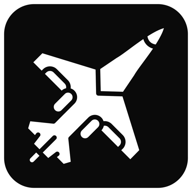 Ilustración vectorial de aviones del ejército