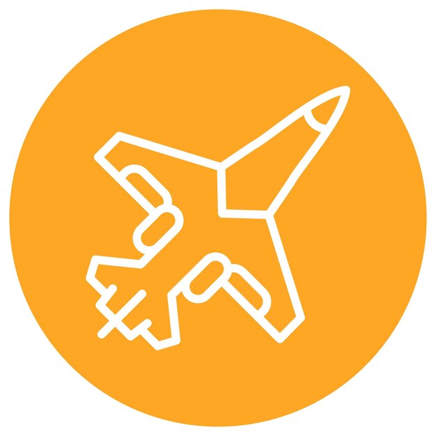 Ilustración vectorial de aviones del ejército