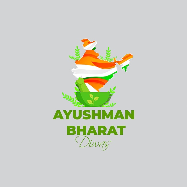 Vector ilustración vectorial para ayushman bharat diwas significa día bendito de la india