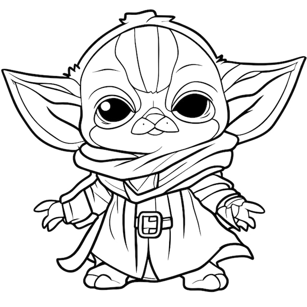 Vector ilustración vectorial de babay yoda