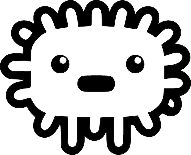 Ilustración vectorial de bacteria de alta calidad para el gráfico de camisetas