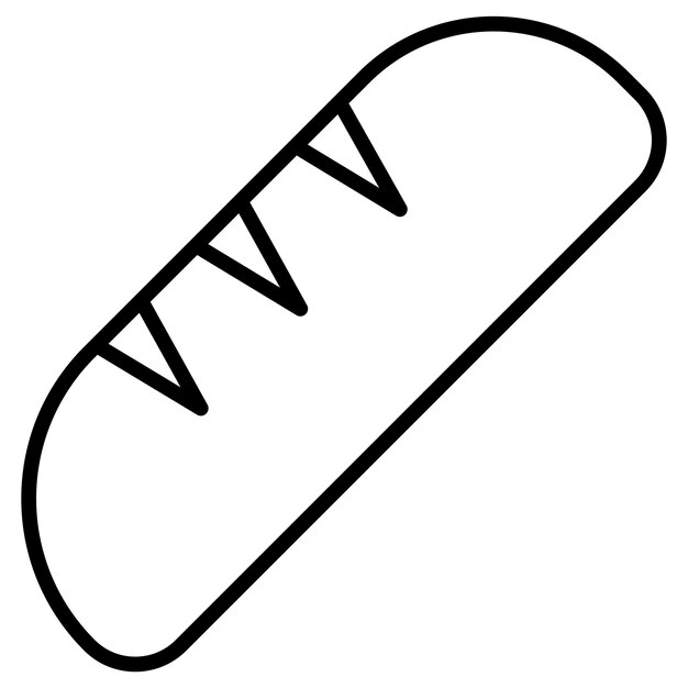 Ilustración vectorial de la baguette