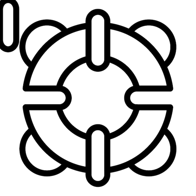 Ilustración vectorial de la balsa salvavidas
