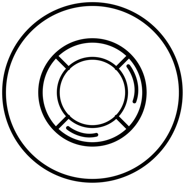 Ilustración vectorial de la balsa salvavidas