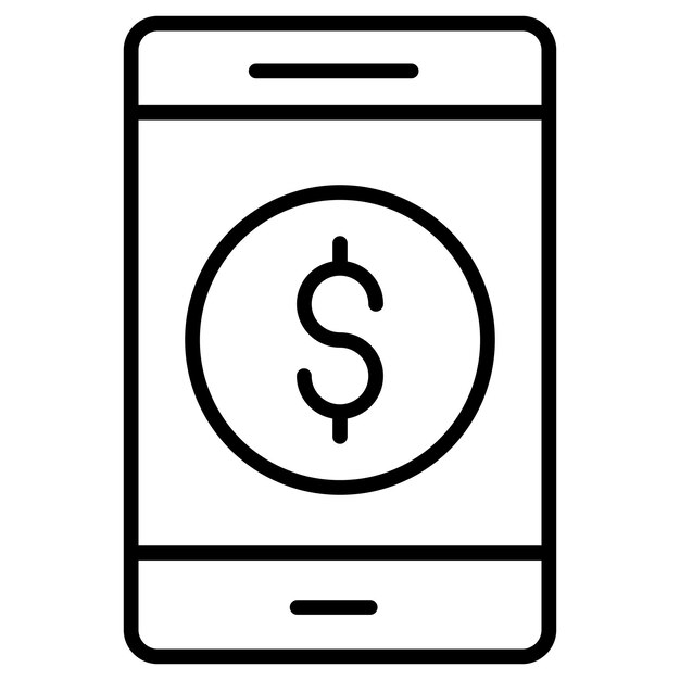 Ilustración vectorial de la banca móvil