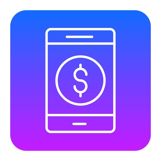 Ilustración vectorial de la banca móvil