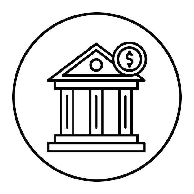 Ilustración vectorial del banco