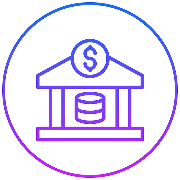 Ilustración vectorial del banco