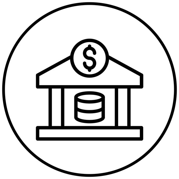 Ilustración vectorial del banco