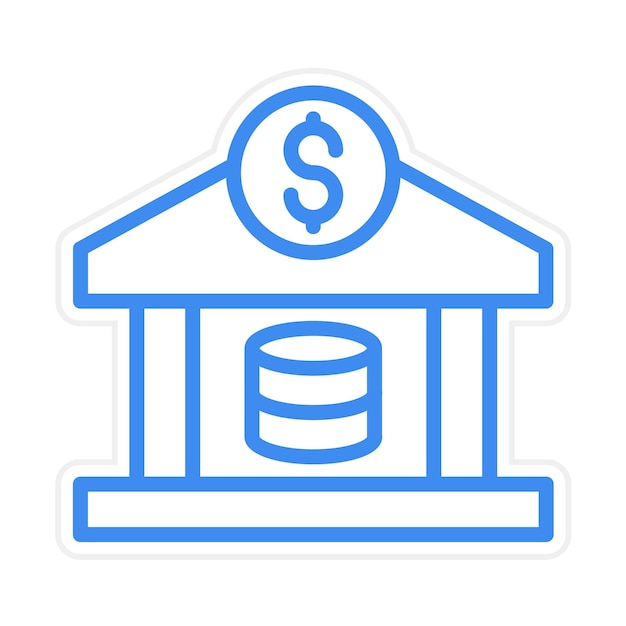 Ilustración vectorial del banco