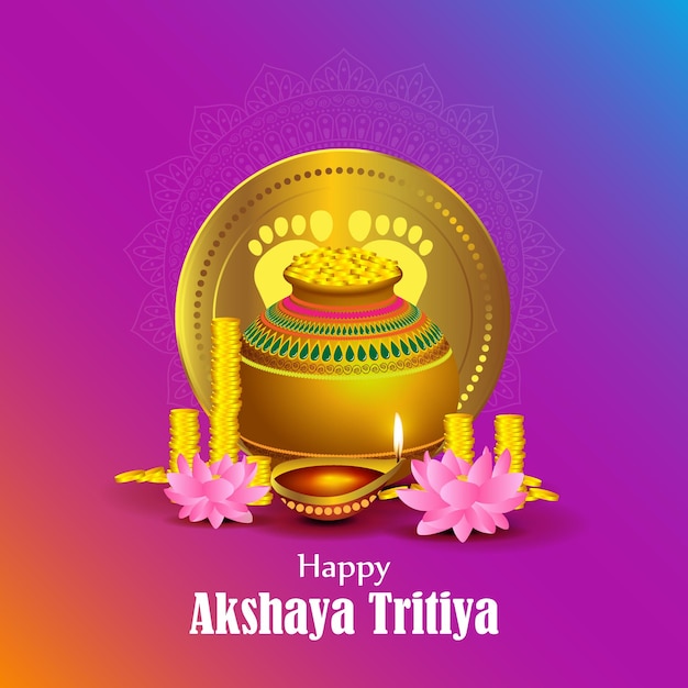Ilustración vectorial de la bandera de Akshaya Tritiya