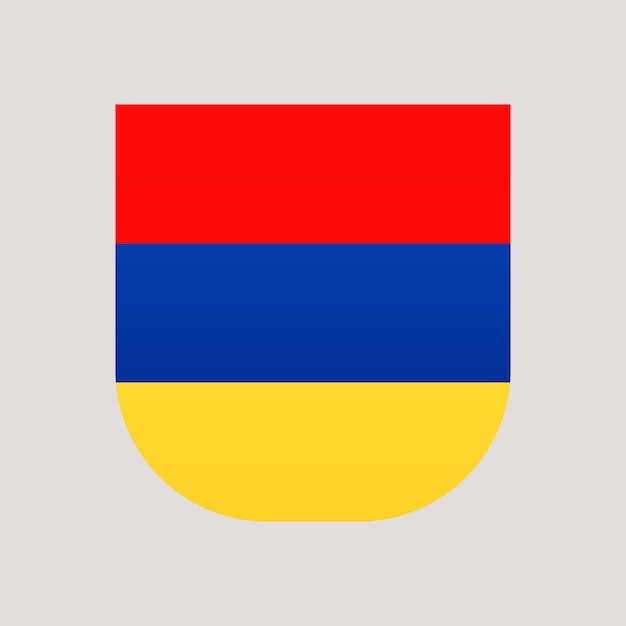 Ilustración vectorial de la bandera de Armenia La bandera nacional aislada en un fondo claro