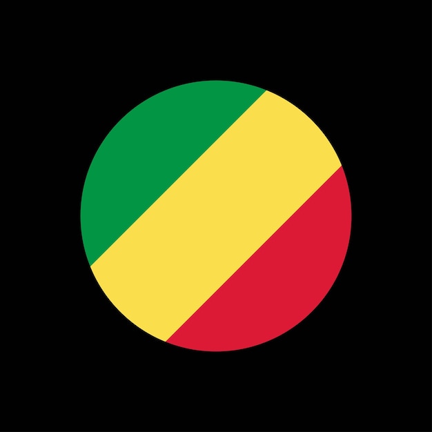 Vector ilustración vectorial de la bandera del congo