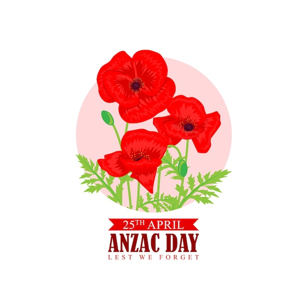 Ilustración vectorial de la bandera del Día de Anzac