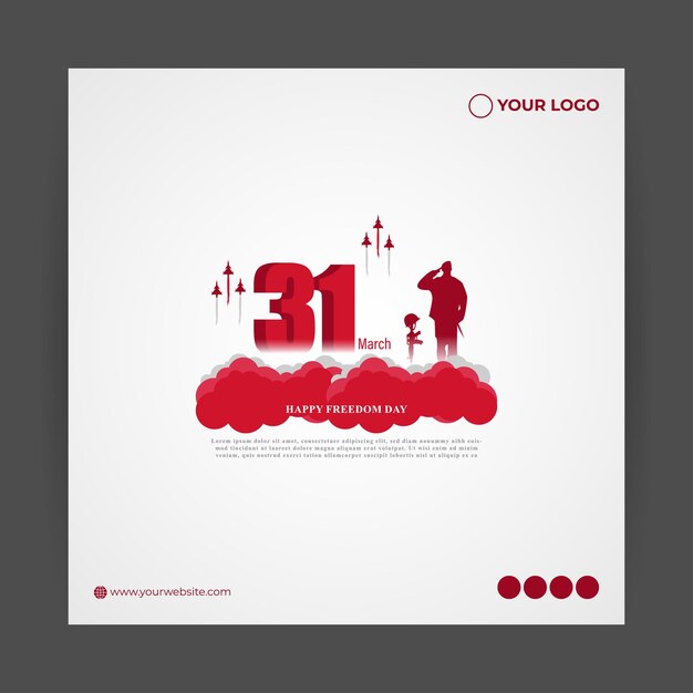 Ilustración vectorial para la bandera del día de la libertad de Malta