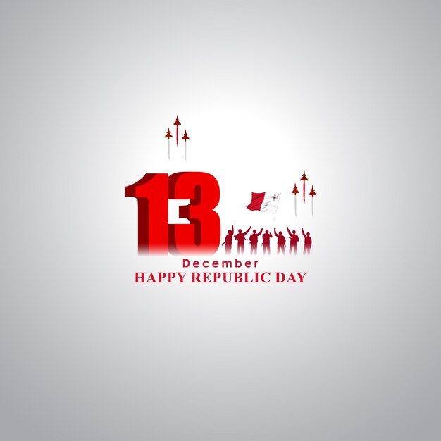 Ilustración vectorial para la bandera del día de la República de Malta