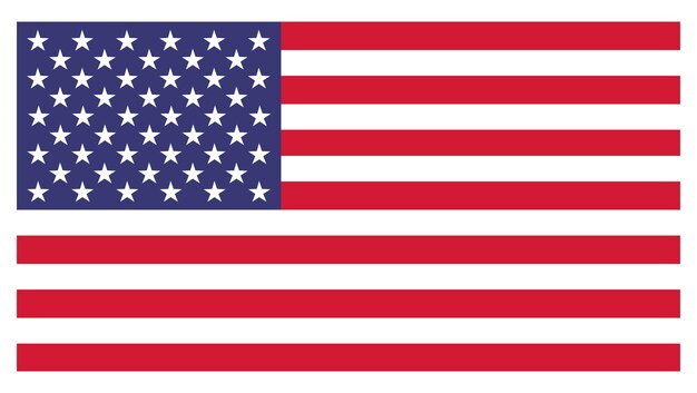 Ilustración vectorial de la bandera de los Estados Unidos de América