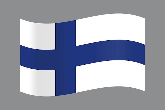 Ilustración vectorial de la bandera de Finlandia