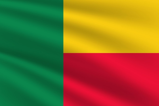Ilustración vectorial de la bandera nacional de Benín