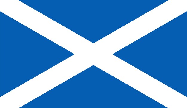 Ilustración vectorial de la bandera nacional de Escocia