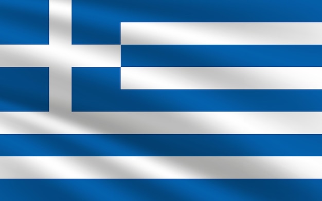 Ilustración vectorial de la bandera nacional de Grecia