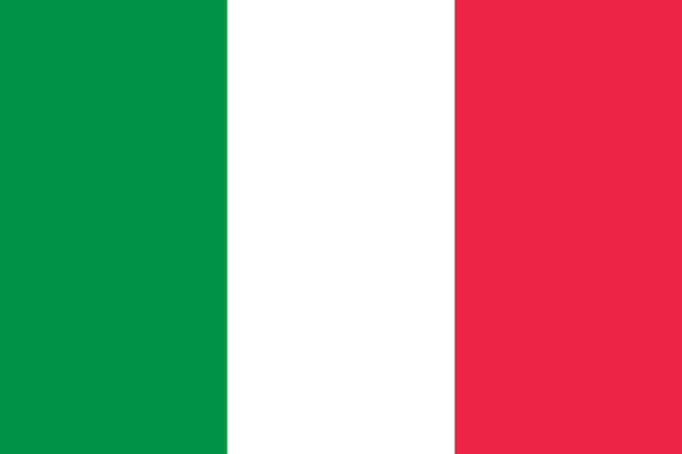 Ilustración vectorial de la bandera nacional de Italia