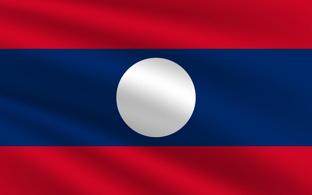 Ilustración vectorial de la bandera nacional de Laos