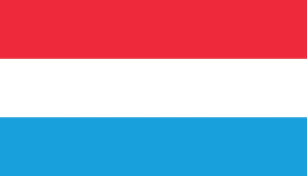 Ilustración vectorial de la bandera nacional de Luxemburgo