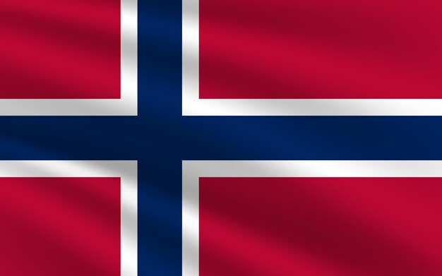 Ilustración vectorial de la bandera nacional de Noruega