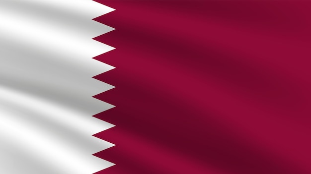 Ilustración vectorial de la bandera nacional de Qatar